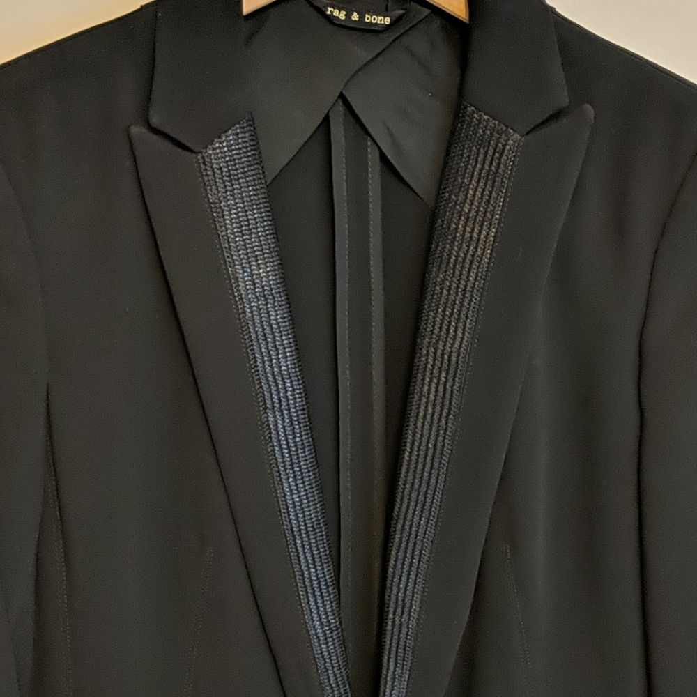 Rag And Bone Tuxedo Style Blazer Sz 2 - image 1